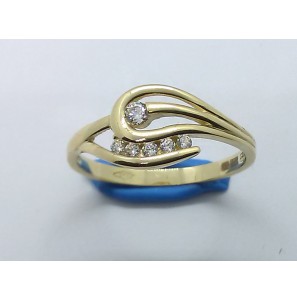 Goud dames ring met zirkonia mt. 18 - 3220482
