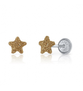 Lapetra oorknop email ster goud - 3222734