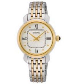 Seiko dames bicolour bracelet crystal glass wit 50m wr - 3220268