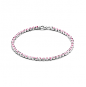 Zilver RH Tennis armband zirkonia roze 2.8 mm 16+3 cm - 3223687