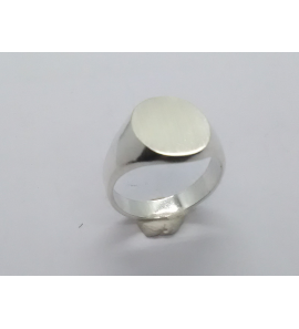 Zilver herenring ovaal 14x16 mm mt. 22½ - 3222843