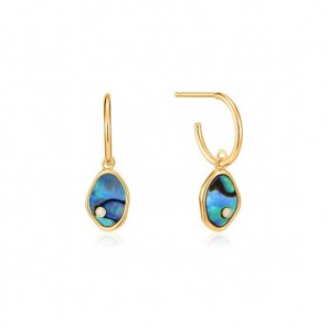 Ania Haie Abalone Mini Hoop Earrings M GP - 3210215