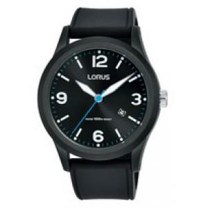Lorus plastic zwart silicoon zwart 100m wr - 3200793