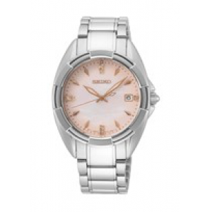 Seiko dames staal bracelet mop dial diamonds 100m - 3201967