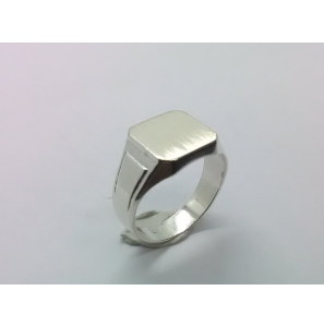 Zilver herenring achtkant 13x13 mm mt. 20¼ - 3222364