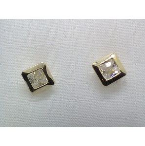 Goud oorknop VK 5.8 mm met zirkonia - 3220463