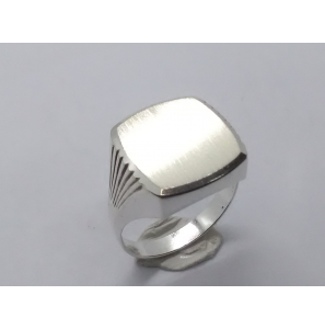 Zilver herenring stomphoek 16x16 mm mt. 20 - 3222335