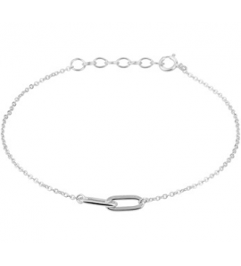 Zilver RH armband anker met 2 ovale schakles 16.5-18.5 cm - 3201033