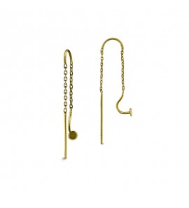 MY iMenso Gold Creoli earring "Fillo Catena" 14k 30 mm - 3224046