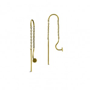 MY iMenso Gold Creoli earring "Fillo Catena" 14k 30 mm - 3224046