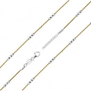 MY iMenso "polpetto" necklace (925/gold-plated E-coat) 2-tone 42+5cm - 3220730