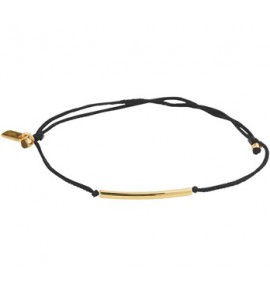 Goud armband van katoen met buisje 13 - 19 cm - 3202066