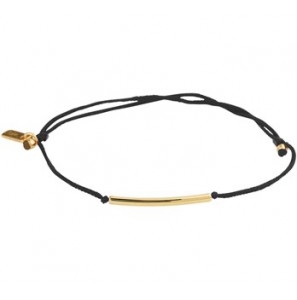Goud armband van katoen met buisje 13 - 19 cm - 3202066