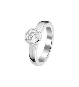 Zilver RH dames ring zirkonia mt 18½ - 3200781