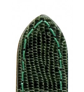 Di-modell leren band topas 12 mm donkergroen met Teju-hagedis print, genaaid - 3222287