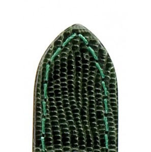 Di-modell leren band topas 12 mm donkergroen met Teju-hagedis print, genaaid - 3222287