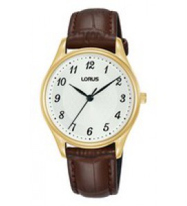Lorus dames doublé bruin leder wit 50m wr - 3220252