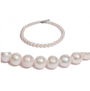Di Perle collier zoetwater parel wit 11-13 mm 45 cm (geen sluiting) - 3201223