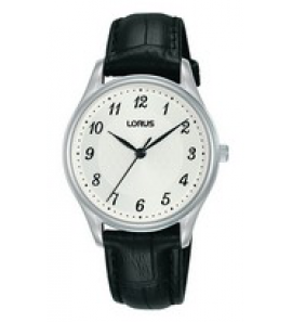 Lorus dames ss zwart leder wit 50m wr - 3220253