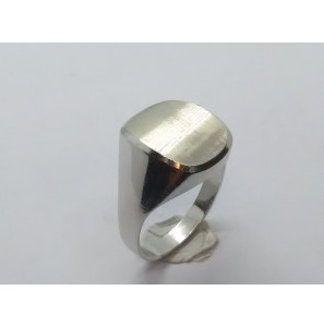 Zilver herenring stomphoek 16x13 mm mt. 21 - 3222349