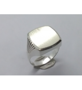 Zilver herenring stomphoek 16x16 mm mt. 19¼ - 3222336