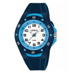 Lorus young analoog blauw siliconenband wit 100m wr - 3220260