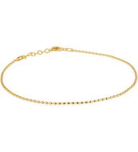 Zilver enkelbandje goldplate bolletjes 24 + 2 cm - 3201137