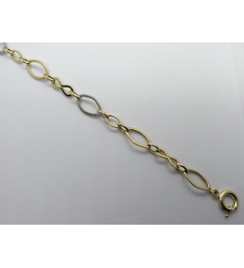 Goud bic. armband fantasie 9.7 mm 20 cm - 3220433