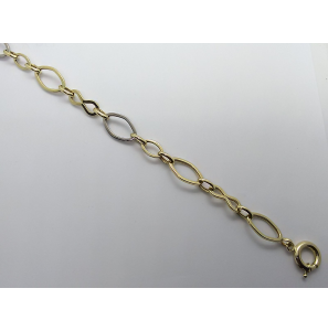 Goud bic. armband fantasie 9.7 mm 20 cm - 3220433