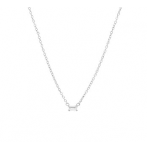 Zilver RH collier anker met zirkonia 40-45 cm - 3201003