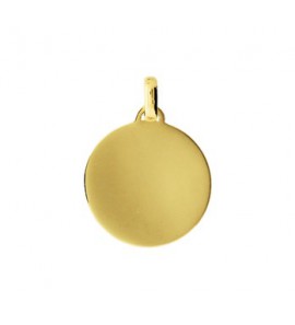 Goud graveer hanger rond 18 mm - 3201454
