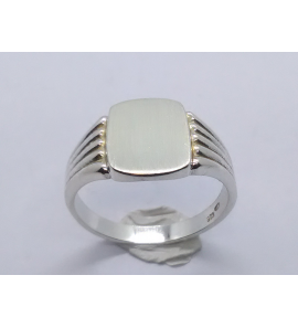 Zilver herenring stomphoek 10x13 mm mt. 21½ - 3222310