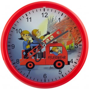 Kinder wandklok Brandweer - 3220240