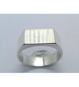 Zilver herenring rechtgoek 13x8.5 mm mt. 19¾ - 3222318