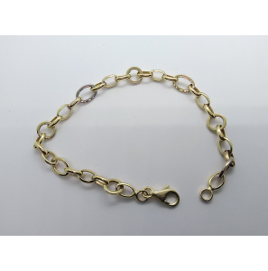 Goud bic. armband fantasie 6.6 mm 19.5 cm - 3220439