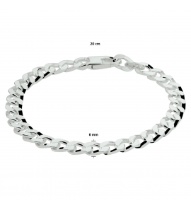 Zilver armband gourmet 5.5 mm 20 cm. - 3220227