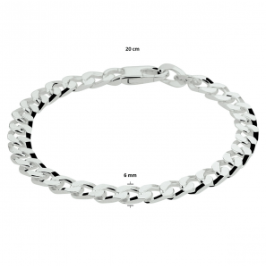 Zilver armband gourmet 5.5 mm 20 cm. - 3220227