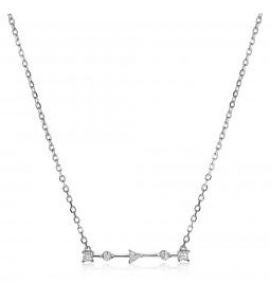 ZINZI zilv. collier staafje rond driehoek vk zirc. 45 cm - 3201531