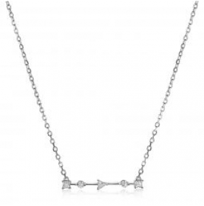 ZINZI zilv. collier staafje rond driehoek vk zirc. 45 cm - 3201531
