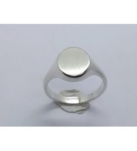 Zilver Graveerring ovaal 12x10 mm mt.19½ - 3222326