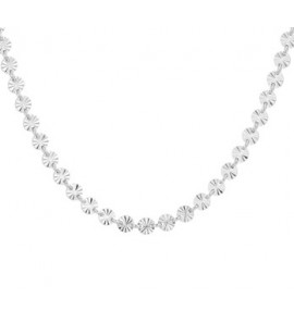 Zilver RH collier rondjes diamante 4,2 mm 40 + 3 cm - 3200538