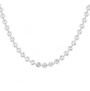 Zilver RH collier rondjes diamante 4,2 mm 40 + 3 cm - 3200538