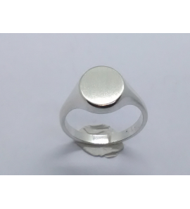 Zilver Graveerring ovaal 12x10 mm mt.20¼ - 3222325