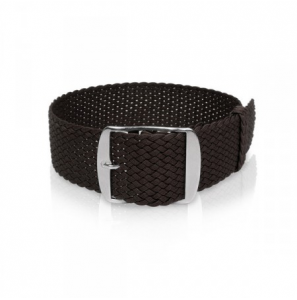 Perlon band zwart sluiting wit 18 mm - 3193229