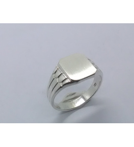 Zilver herenring achtkant 16x12 mm mt. 20 - 3222352