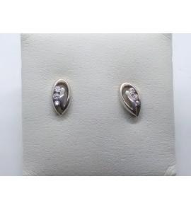 Zilveren oorknop met zirconia - 3142062