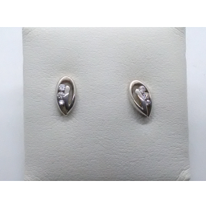 Zilveren oorknop met zirconia - 3142062