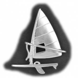 Zilver hanger/bedel surfplank - 51713