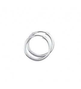 Zilver creolen gerodineerd VK 20x2 mm - 2082659