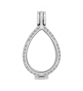 My iMenso Goccia (25mm) medallion zirconi+  (925/rhod-plated) - 3210834